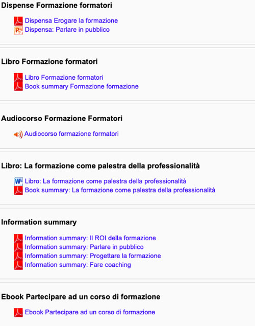 Demo materiali didattici online