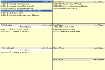 gestione dell'agenda